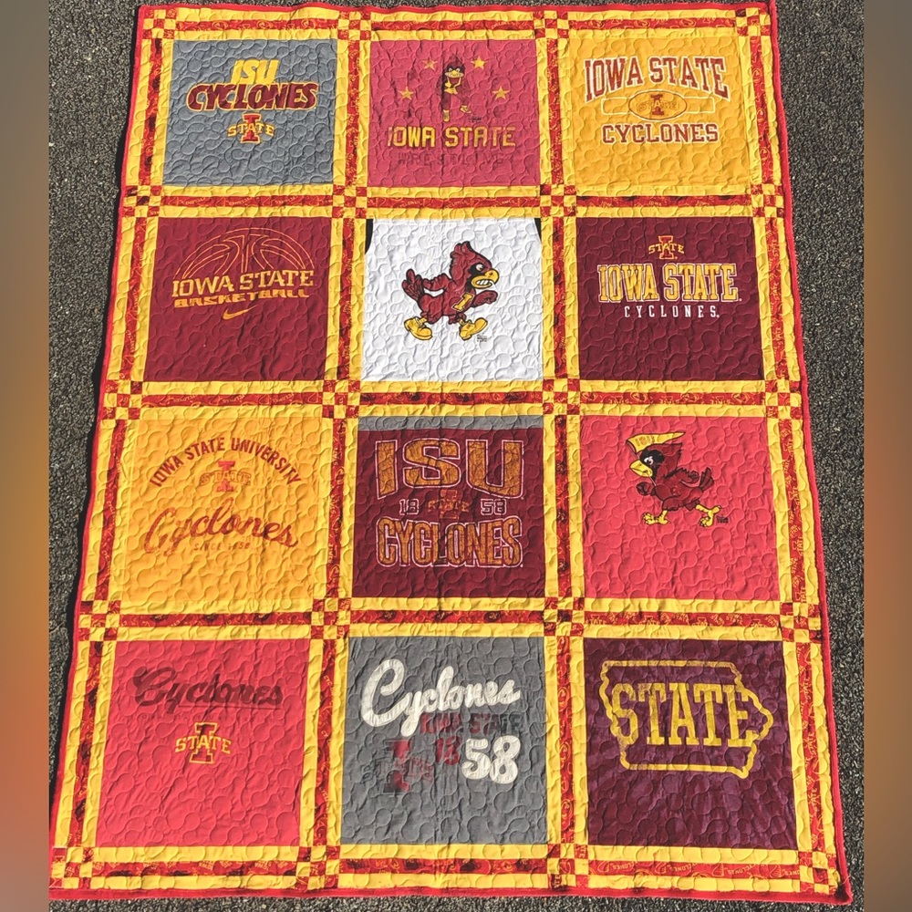 Hand Made Iowa State Cyclones Quilt